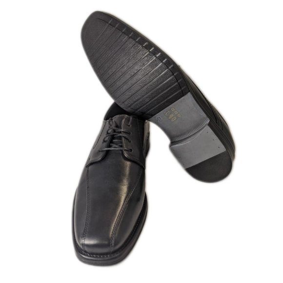 Spark Royal laces Black Leather Man Dress Shoes. - Picture 11 of 11
